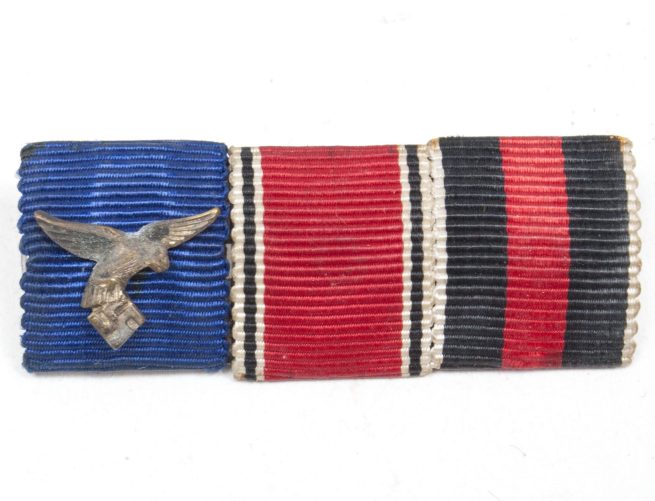 Luftwaffe ribbon with Dienstauszeichnung 4 Jahre, Anschlussmedaille + Sudetenland annexationmedal