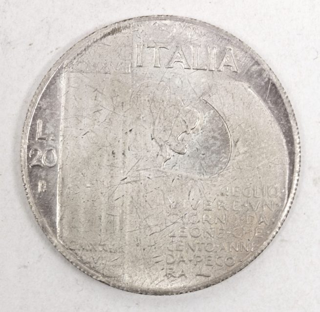 Mussolini MCMXLIII - 20 lire coin