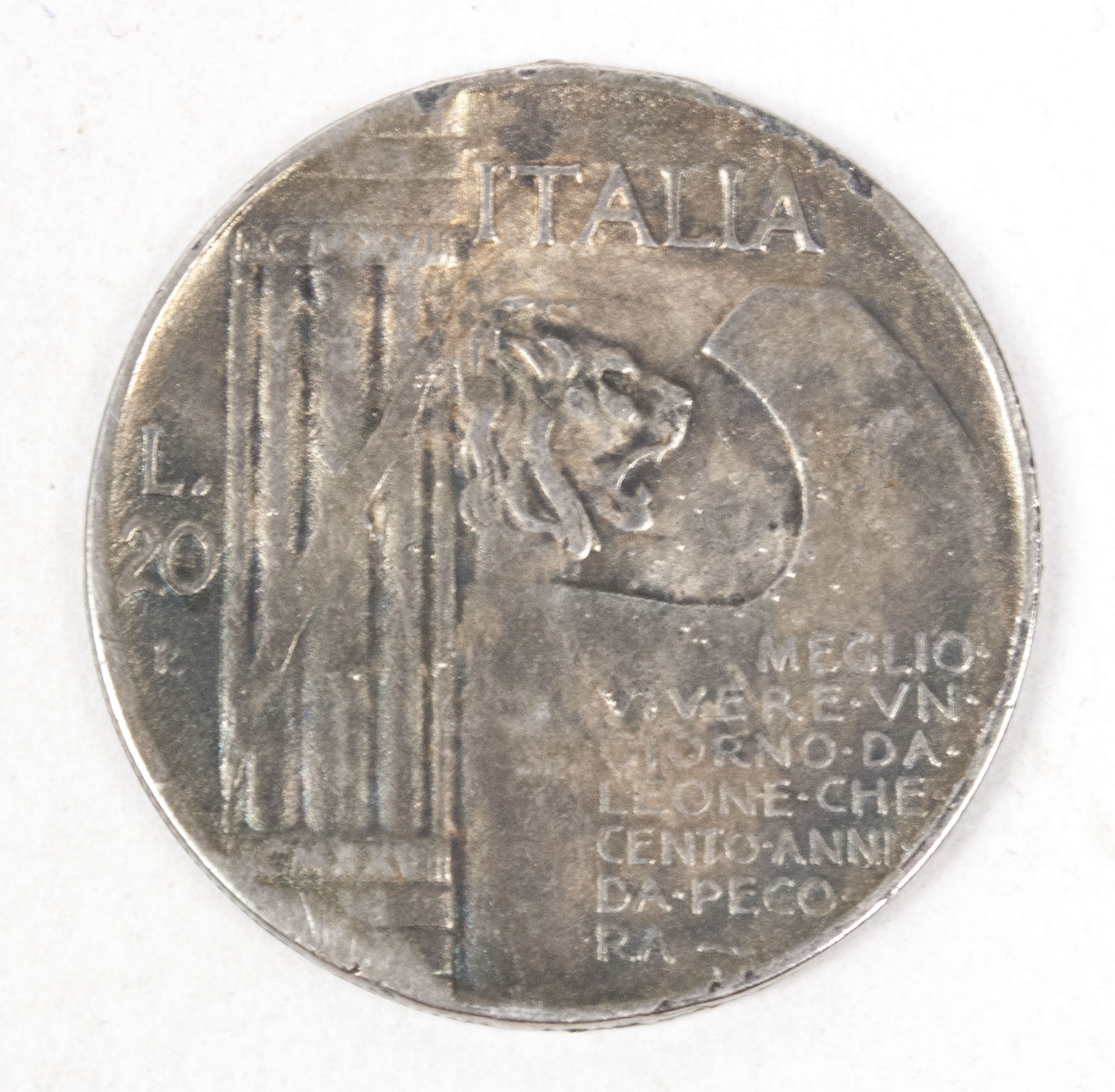Mussolini MCMXLIII - 20 lire coin