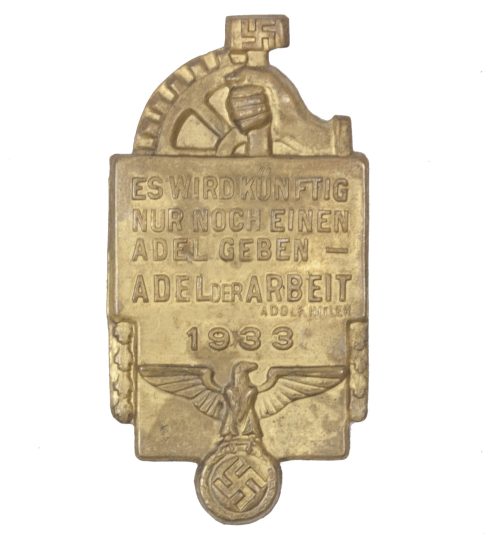 NSBO Adel der Arbeit 1933 abzeichen (Tag der Arbeit)