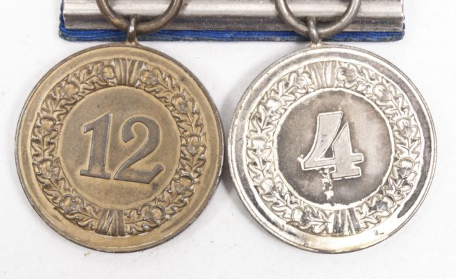 Wehrmacht (Heer) Medalbar Dienstauszeichnung 4 + 12 Jahre