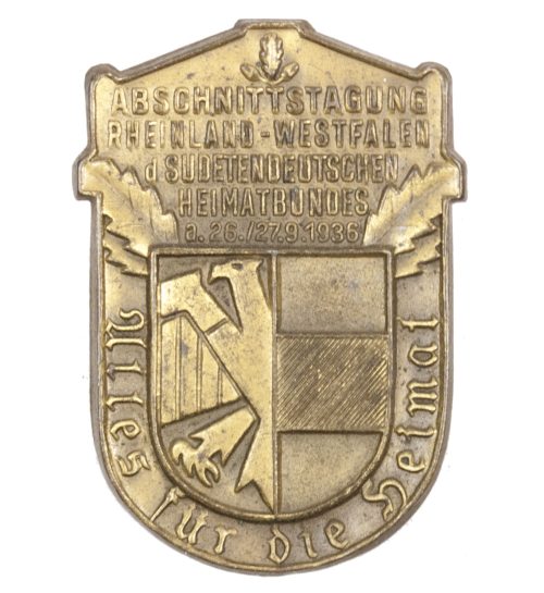 Abschnittstagung Rheinland-Westfalen d. Sudetendeutschen Heimatbundes a. 26.27.9.1936 Alles für die Heimat - RARE