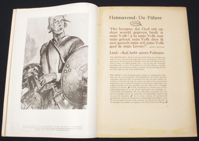 (BelgiumBookArtmap) Hitler Jugend Vlaanderen (HJV) – Heimavond de Führer – Very Rare