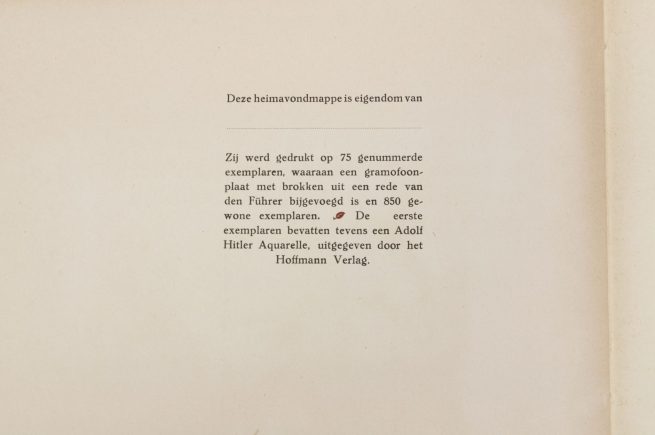 (BelgiumBookArtmap) Hitler Jugend Vlaanderen (HJV) – Heimavond de Führer – Very Rare