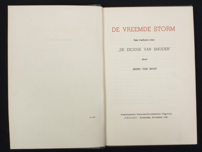 (Book NSB) De vreemde Storm (1941)