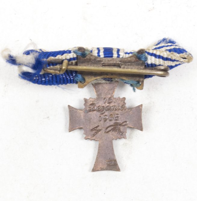 Miniature MutterkreuzMothers cross in bronze (maker L21) - rare