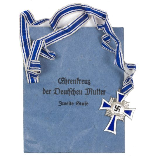 Mutterkreuz Motherscross in silver with envelope by maker Carl Forster & Graf Schw. Gmünd