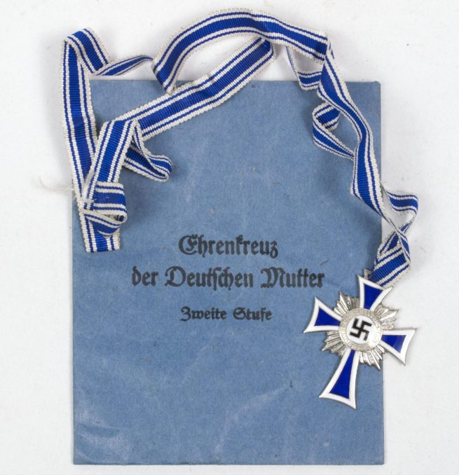 Mutterkreuz Motherscross in silver with envelope by maker Carl Forster & Graf Schw. Gmünd