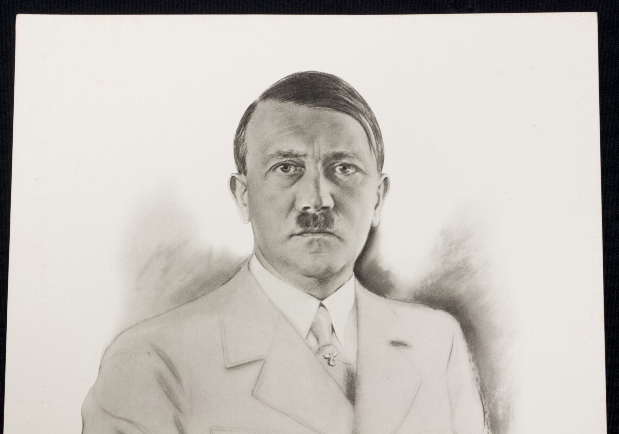(Photo) Der Führer Adolf Hitler photo-drawing by E.Denzel (Large size 32x24cm)