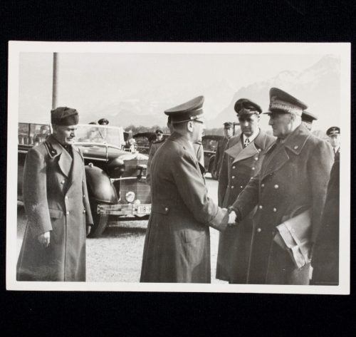 (Photo) Zusammenkunft Führer - Duce (18x13,5 cm)