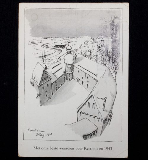 (PostcardKriegsgefangenenpost) Colditz Oflag IVc Met onze beste wenschen voor Kerstmis en 1943