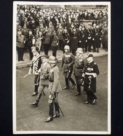 (Pressphoto) Der Führer Adolf Hitler parade with von Mackensen + Goerring + etc (Large size 24,5x18 cm)