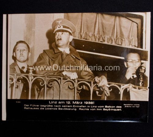 (Pressphoto) Hiter Anschluss Austria (!) Linz am 12. März 1938! (24x18cm) - RARE