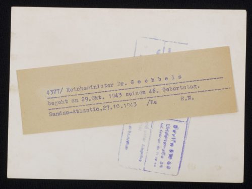 (Pressphoto) Reichsminister Dr. Goebbels (18x13,5 cm)