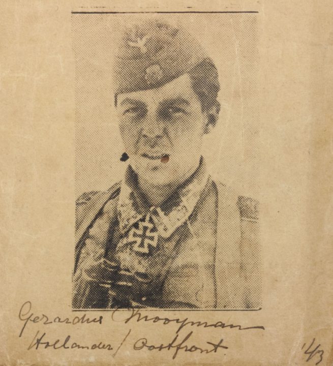 Ritterkreuzträger SS-Rottenführer Gerardus Mooyman 14.SS-Freiwilligen-Legion “Nederland” printing plate with original envelope - RARE