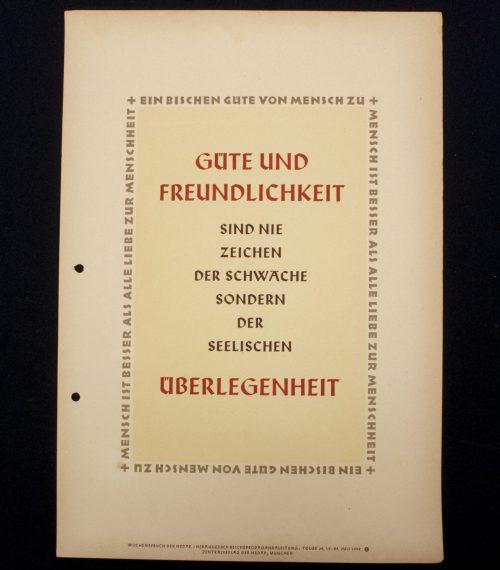 WWII German Wochenspruch (propaganda miniposter)  (1942)