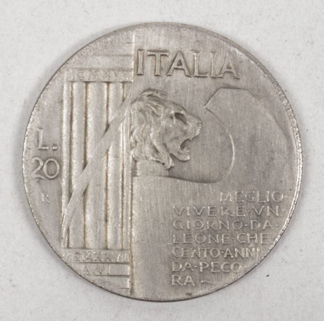 Mussolini MCMXLIII - 20 lire coin