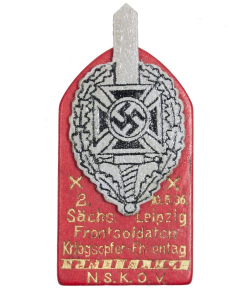 N.S.K.O.V. 2. Sachs. Frontsoldaten Kriegsopfer Ehrentag Leipzig 10.5.1936