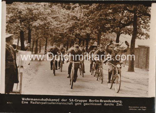 (Pressphoto) Wehrmannschaftskampf der SA-Gruppe Berlin-Brandenburg (24x18cm)