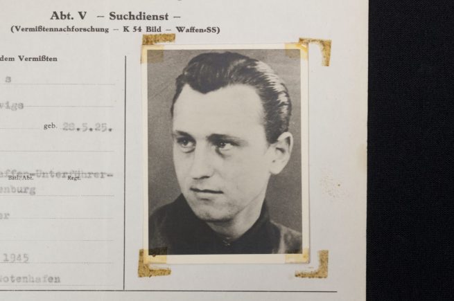 SS - Hiag Tracing Service File card for a SS-Grenadier