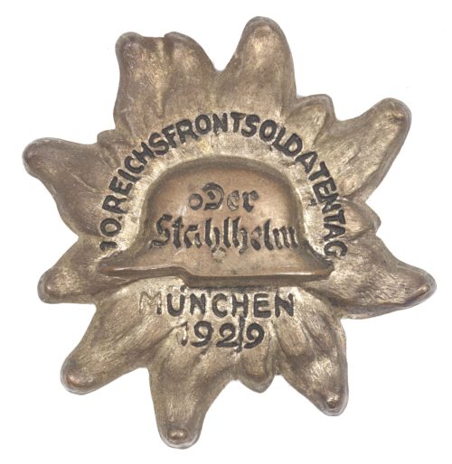 Stahlhelmbund Der Stahlhelm 10. Reichsfrontsoldatentag München 1929 (Variation badge)