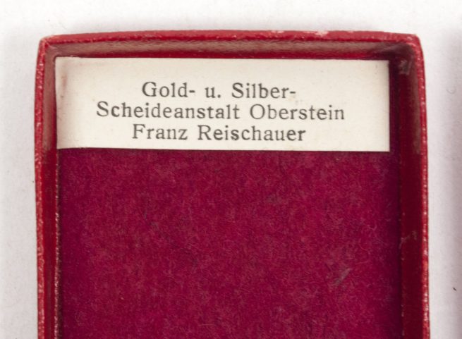 Treue Dienst 25 Jahre + etui (MM Gold- u. Silverscheideanstalt Oberstein Franz Reischauer)