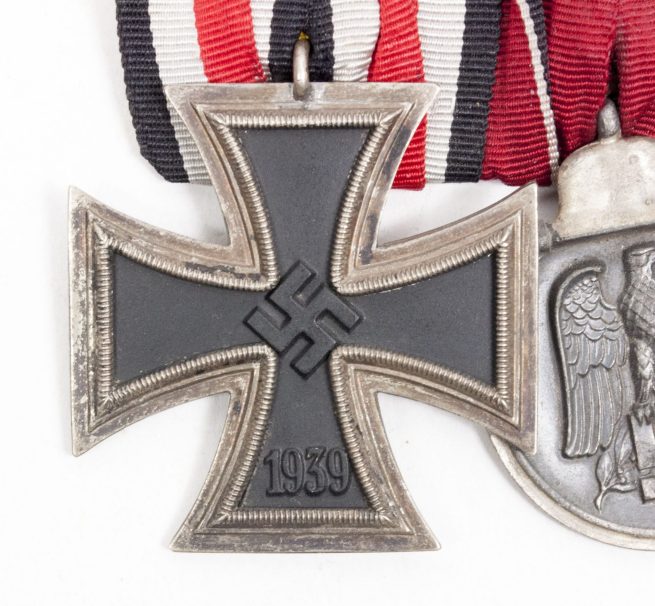 WWII German medalbar with IRon cross second class + Ostmedaille