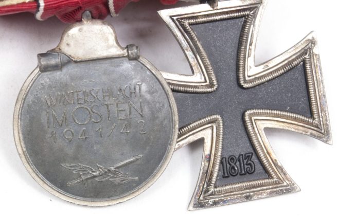 WWII German medalbar with IRon cross second class + Ostmedaille