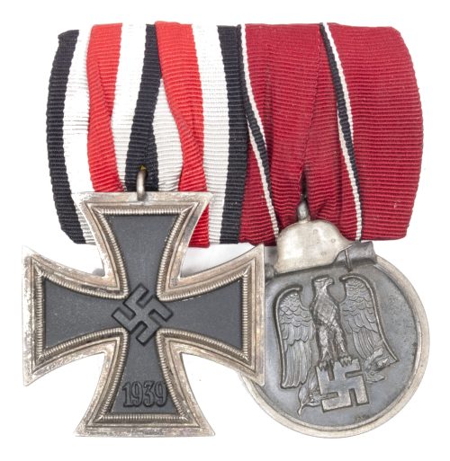 WWII German medalbar with IRon cross second class + Ostmedaille