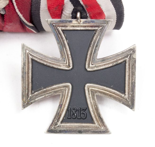 WWII German medalbar with IRon cross second class + Ostmedaille