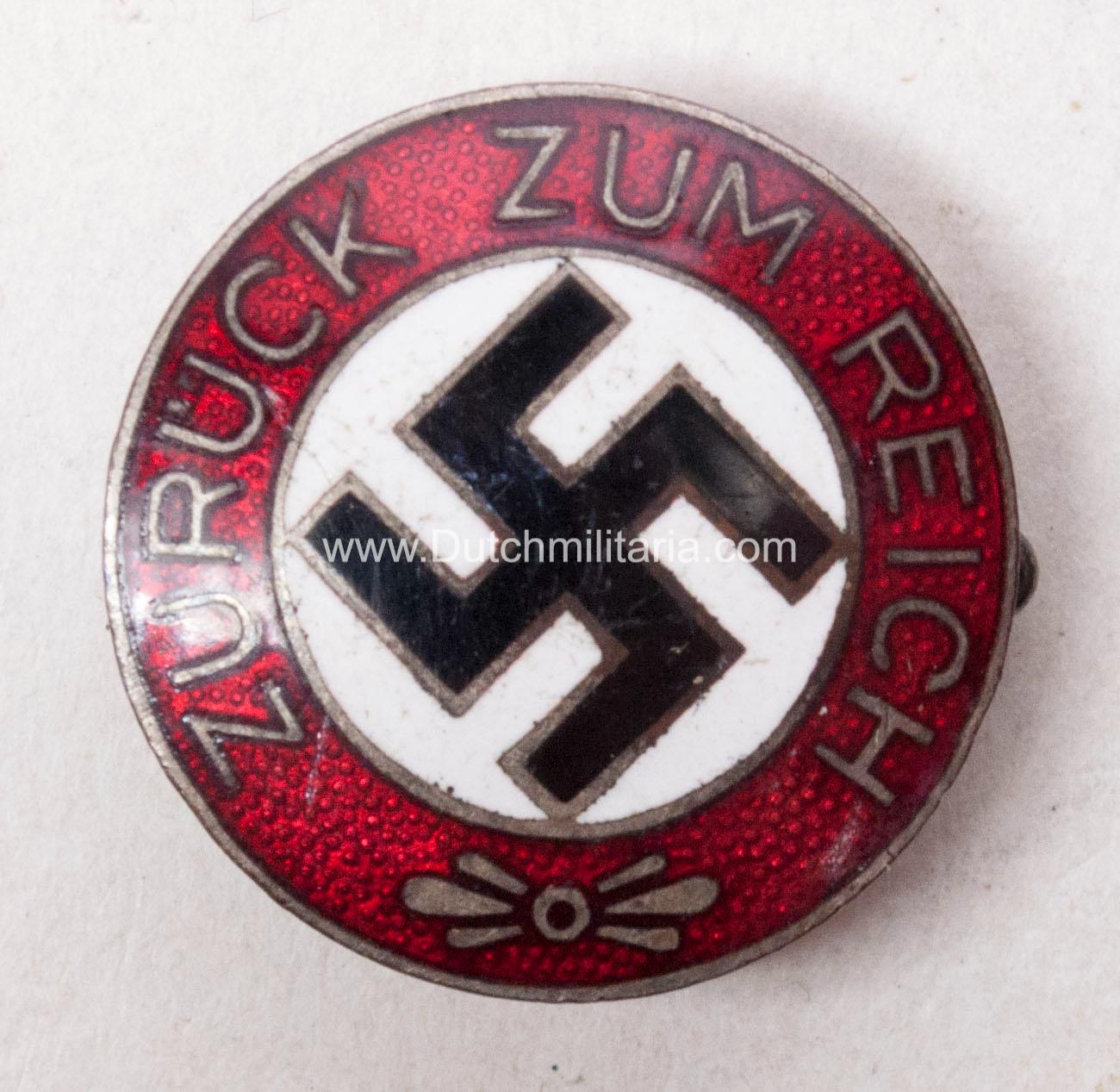 Zuruck-zum-Reich-Saarland-Propaganda-Badge-1923-1935-Maker-Karl-Hensler-Ultra-rare