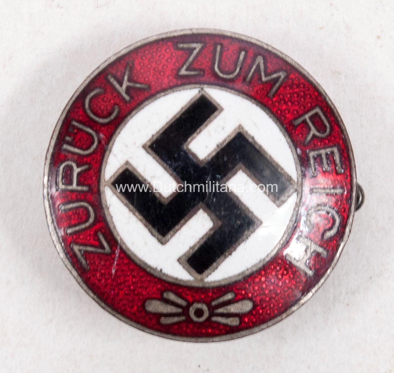 Zuruck-zum-Reich-Saarland-Propaganda-Badge-1923-1935-Maker-Karl-Hensler-Ultra-rare