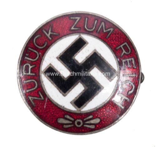 Zurück zum Reich Saarland Propaganda Badge 1923-1935 (Maker Karl Hensler) - Ultra rare!!!