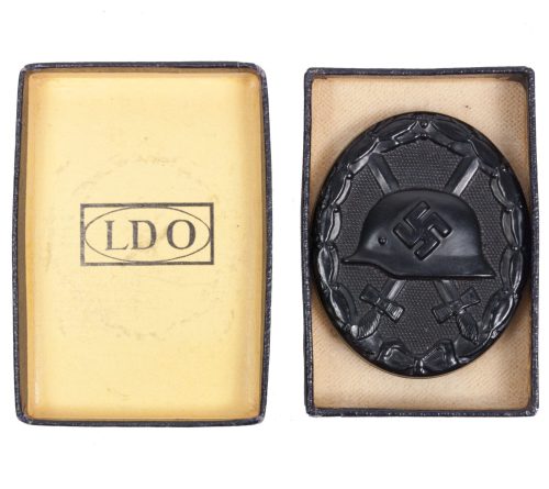 Cased Woundbadge black Verwundetenabzeichen Schwarz MM 107 (Carl Wild Hamburg)