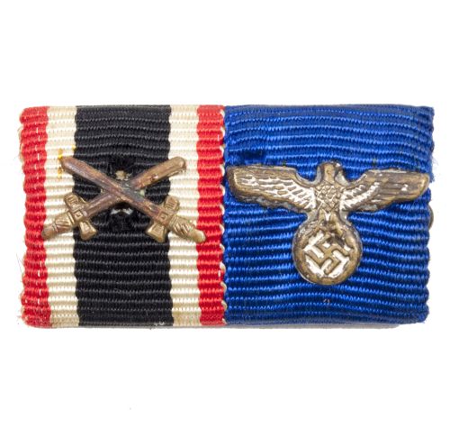 Double ribbon War Merit Cross (Kriegsverdienstkreuz) + Dienstauszeichnung 4 Jahre