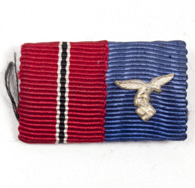 Double ribbon with Luftwaffe (LW) Dienstauszeichnung 4 Jahre + Ostmedaille