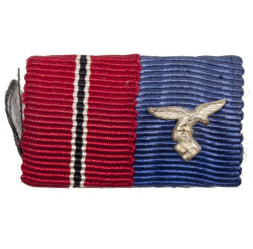 Double ribbon with Luftwaffe (LW) Dienstauszeichnung 4 Jahre + Ostmedaille