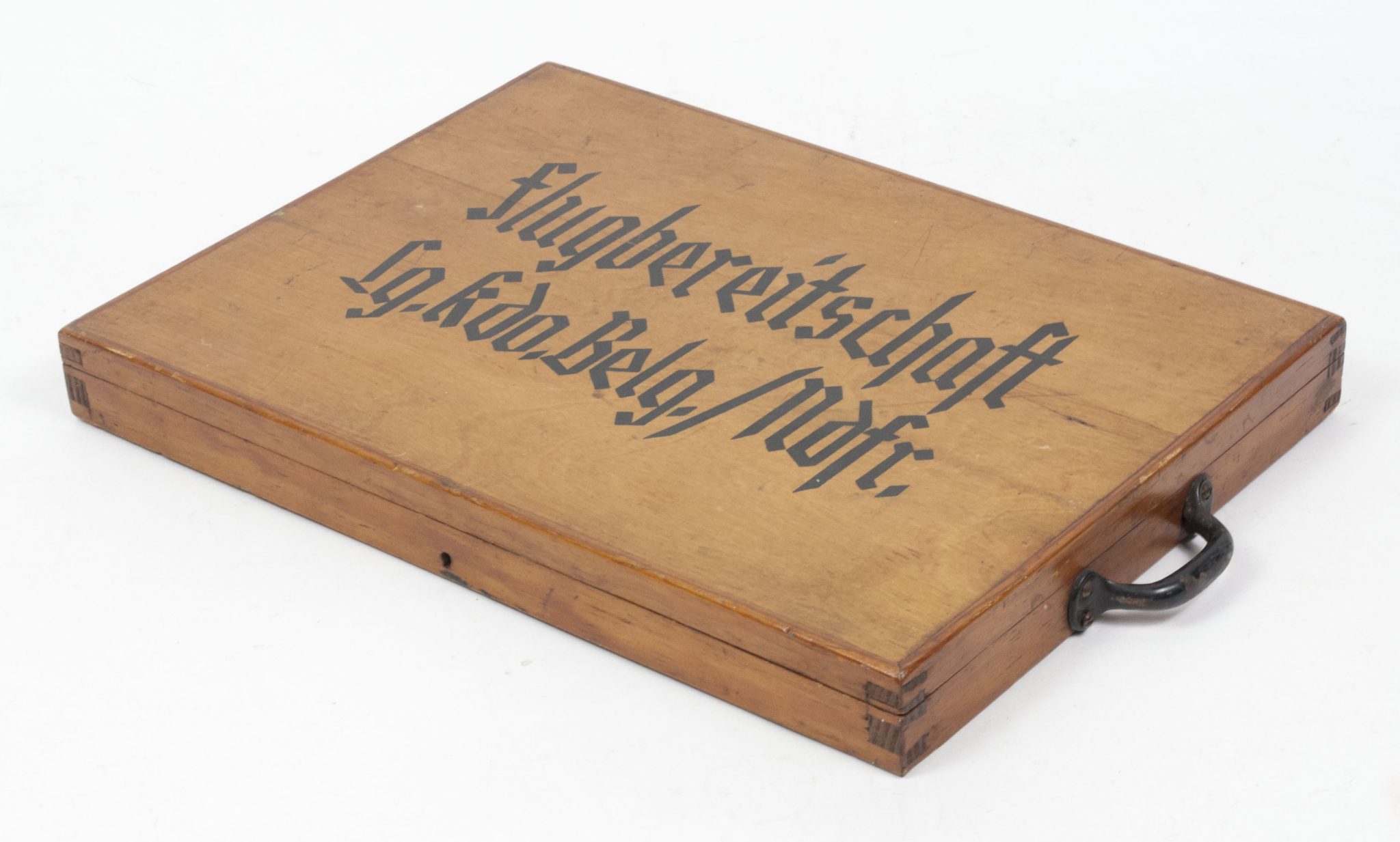 Flugbereitschaft Luftgau Kommando Belgien Nordfrankreich wood crate - rare