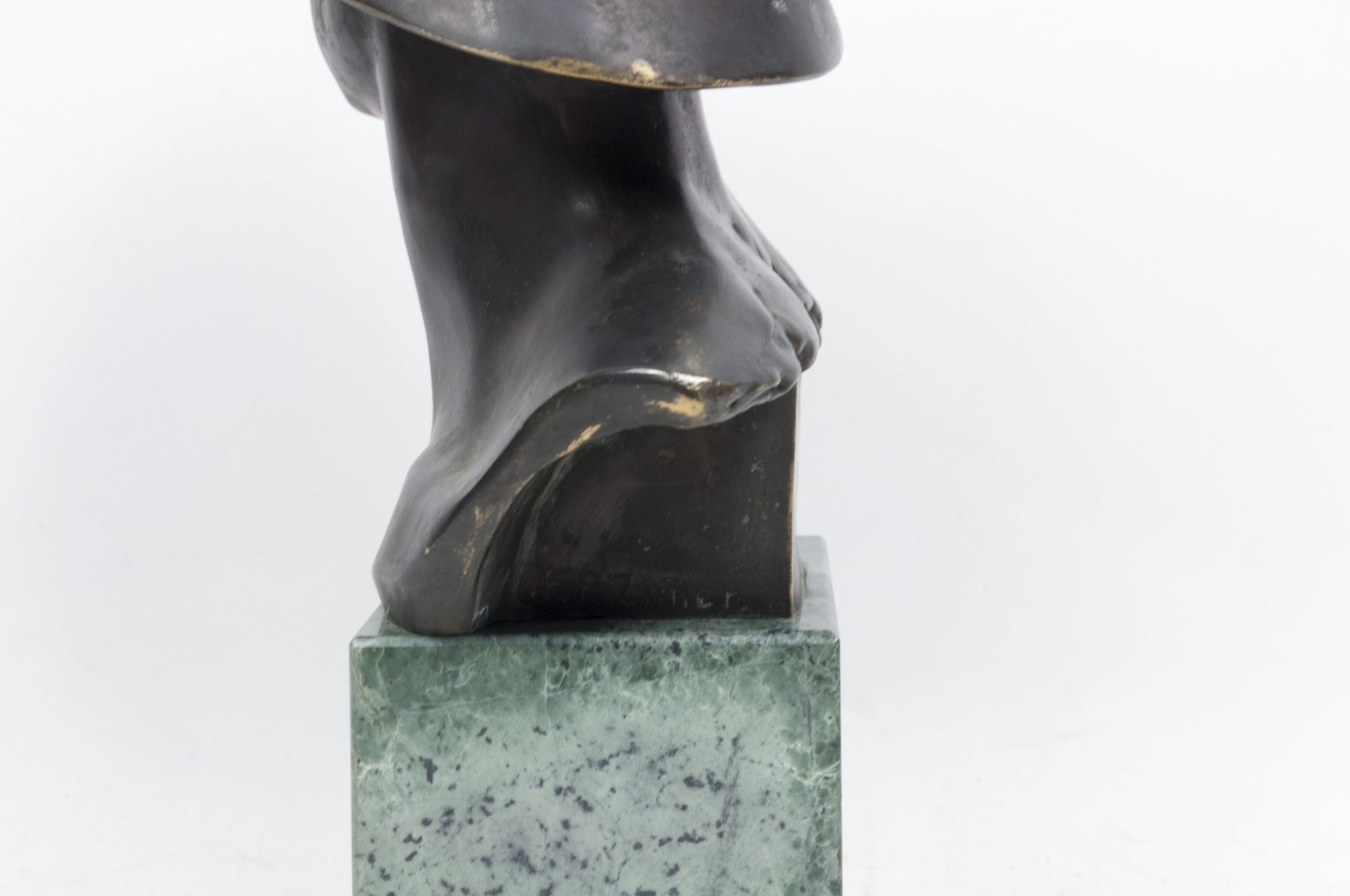 German World War I Frontsoldier bust (large size 30 cm) + matching Stahlhelmbund Plaque by artist Fritz P. Zimmer - VERY RARE - Image 24