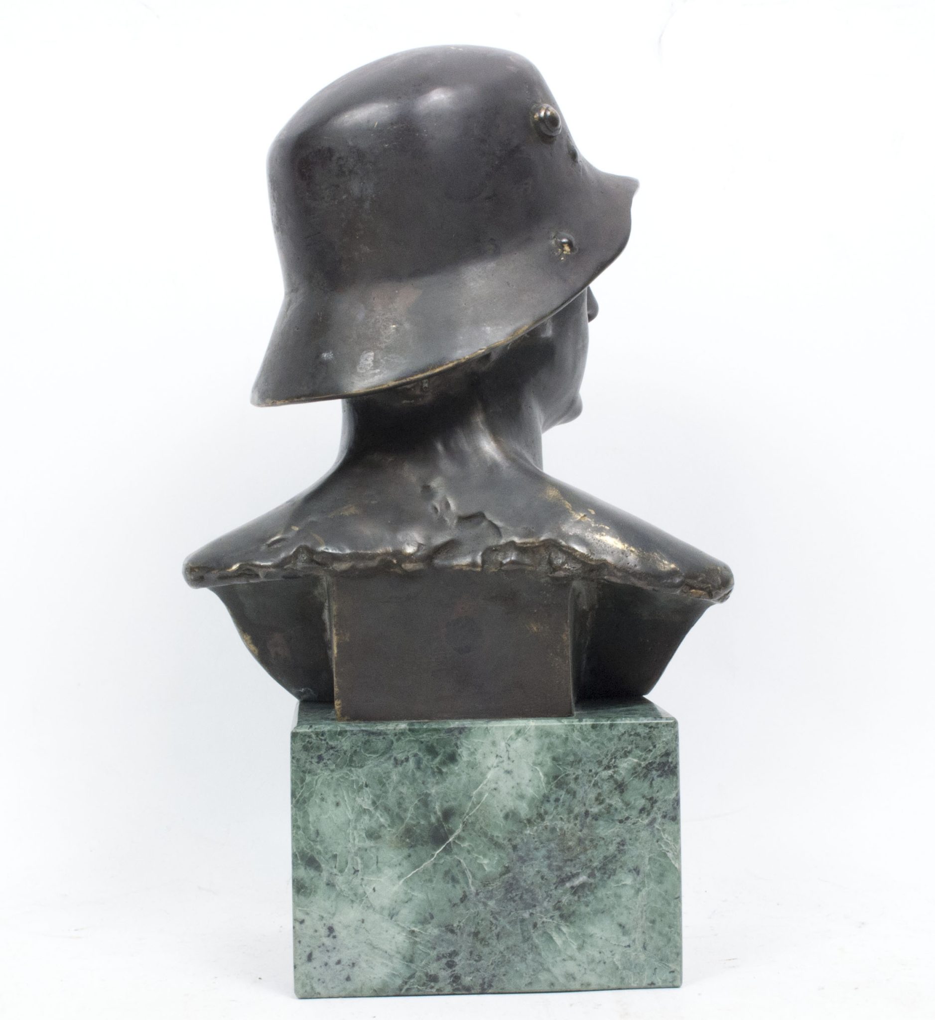 German World War I Frontsoldier bust (large size 30 cm) + matching Stahlhelmbund Plaque by artist Fritz P. Zimmer - VERY RARE - Image 25