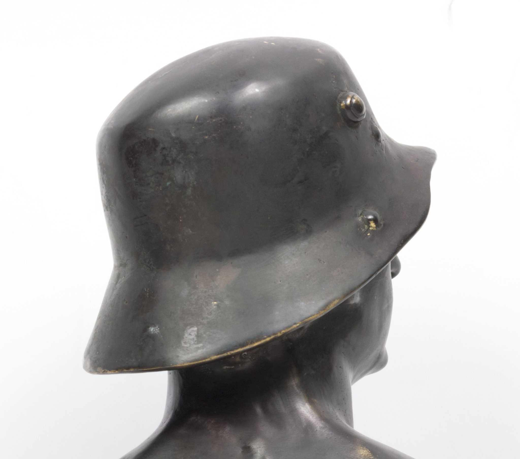 German World War I Frontsoldier bust (large size 30 cm) + matching Stahlhelmbund Plaque by artist Fritz P. Zimmer - VERY RARE - Image 26