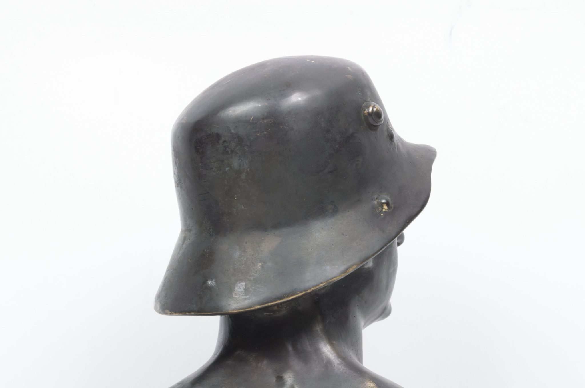 German World War I Frontsoldier bust (large size 30 cm) + matching Stahlhelmbund Plaque by artist Fritz P. Zimmer - VERY RARE - Image 27