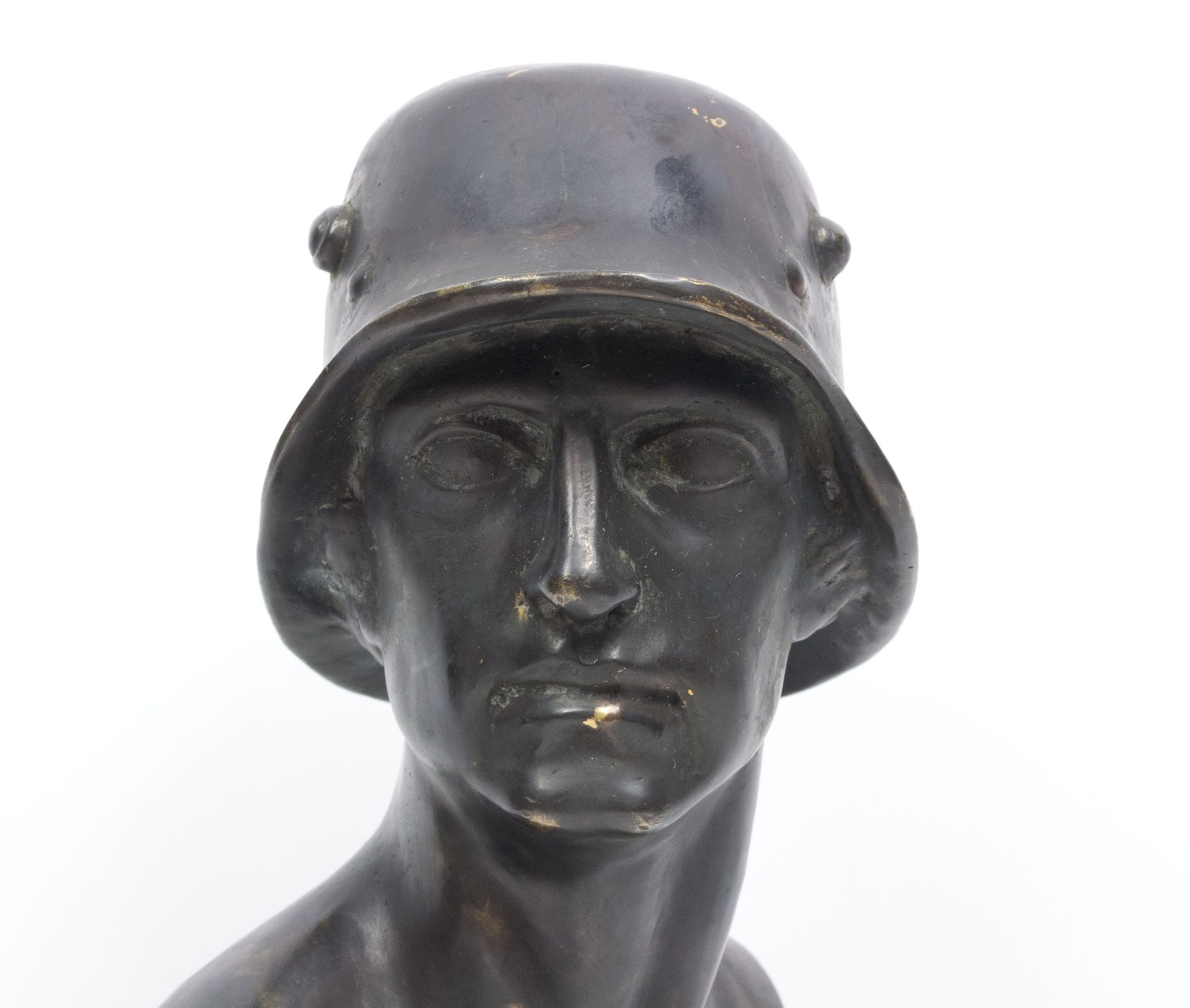 German World War I Frontsoldier bust (large size 30 cm) + matching Stahlhelmbund Plaque by artist Fritz P. Zimmer - VERY RARE - Image 37
