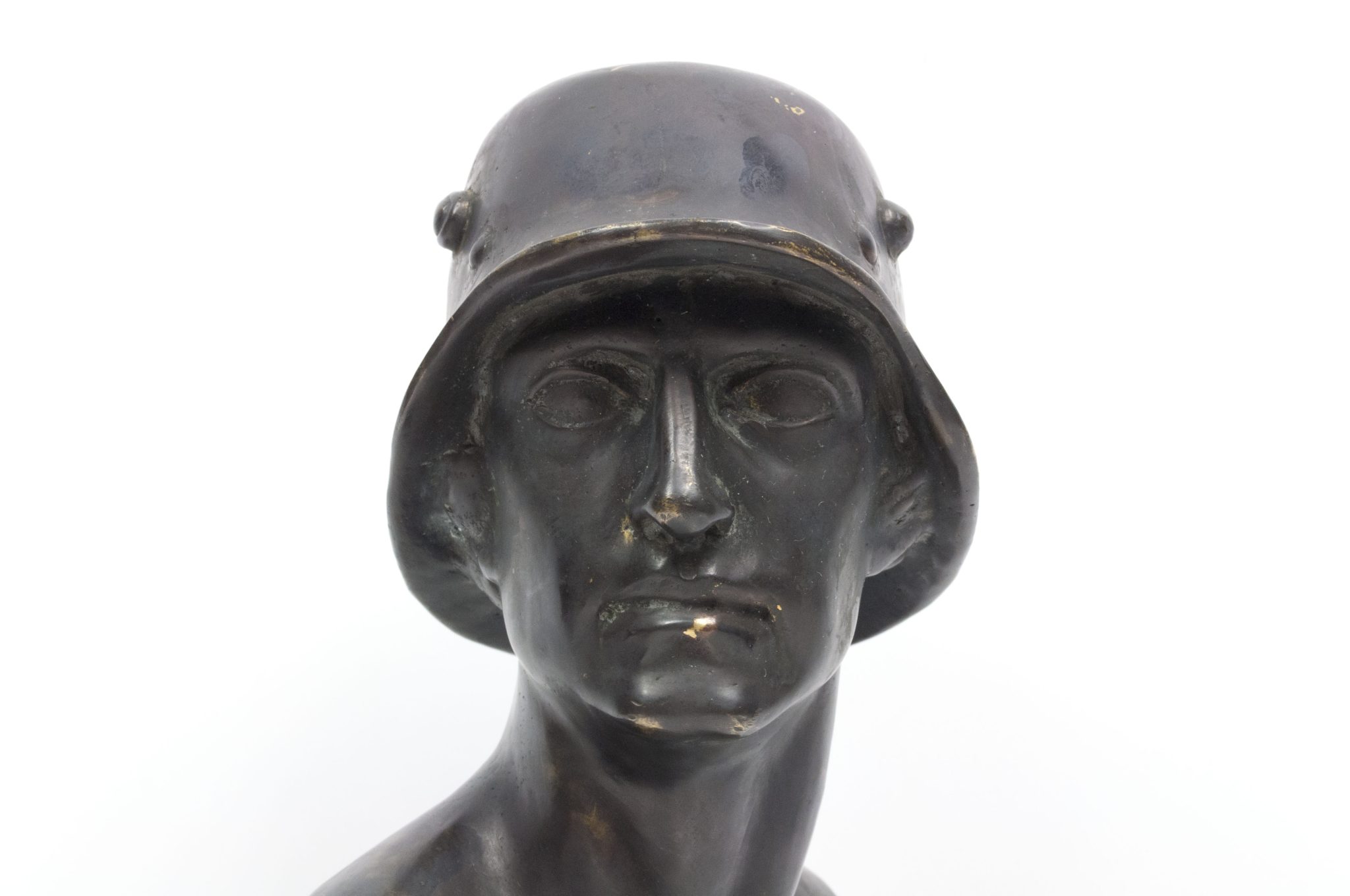 German World War I Frontsoldier bust (large size 30 cm) + matching Stahlhelmbund Plaque by artist Fritz P. Zimmer - VERY RARE - Image 38
