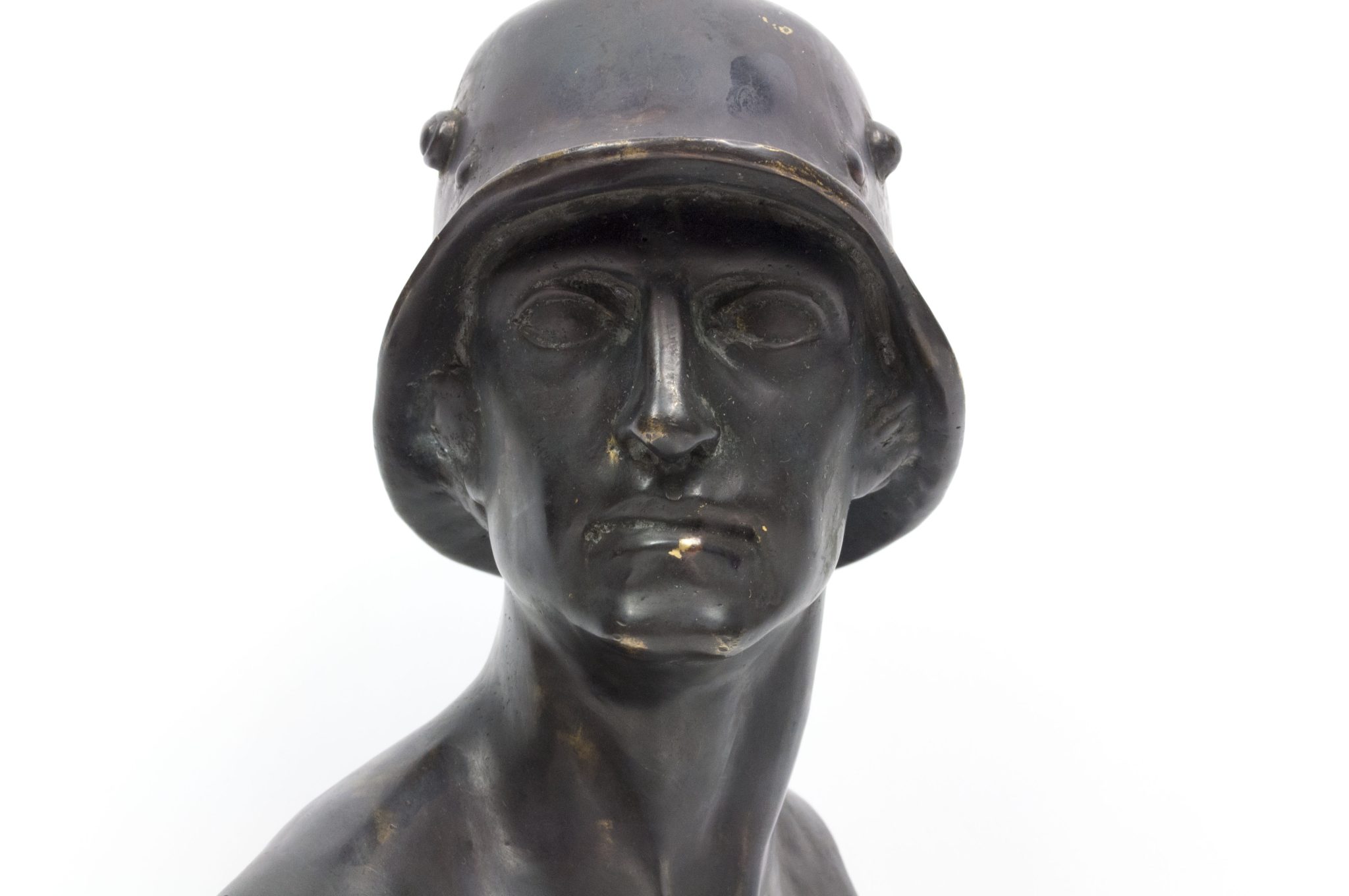 German World War I Frontsoldier bust (large size 30 cm) + matching Stahlhelmbund Plaque by artist Fritz P. Zimmer - VERY RARE - Image 39