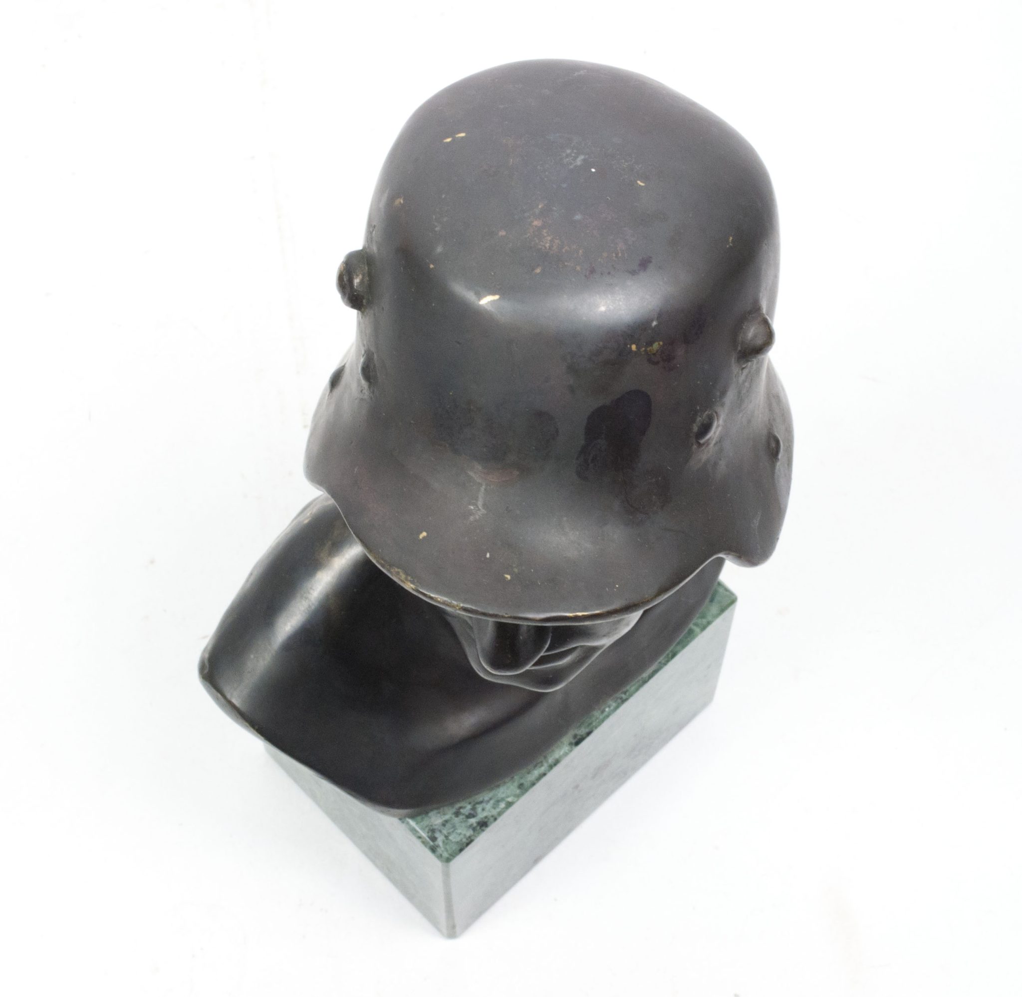 German World War I Frontsoldier bust (large size 30 cm) + matching Stahlhelmbund Plaque by artist Fritz P. Zimmer - VERY RARE - Image 42