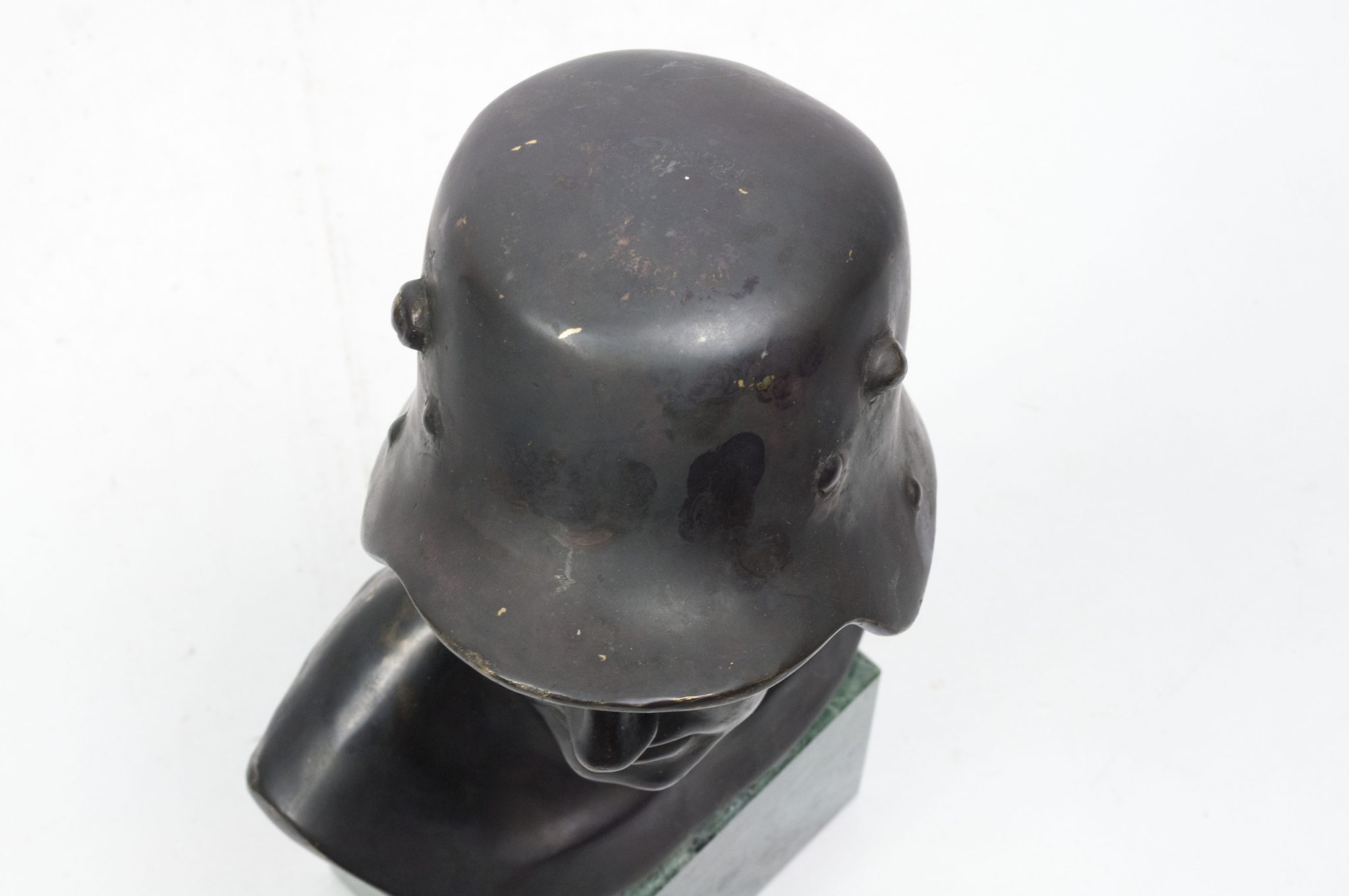 German World War I Frontsoldier bust (large size 30 cm) + matching Stahlhelmbund Plaque by artist Fritz P. Zimmer - VERY RARE - Image 43