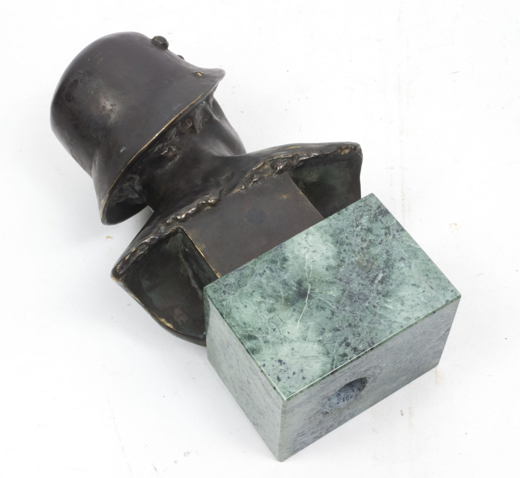 German World War I Frontsoldier bust (large size 30 cm) + matching Stahlhelmbund Plaque by artist Fritz P. Zimmer - VERY RARE - Image 46