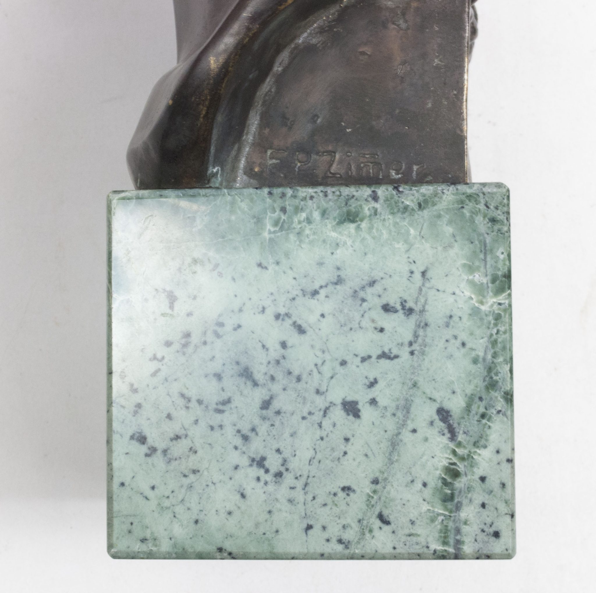 German World War I Frontsoldier bust (large size 30 cm) + matching Stahlhelmbund Plaque by artist Fritz P. Zimmer - VERY RARE - Image 48