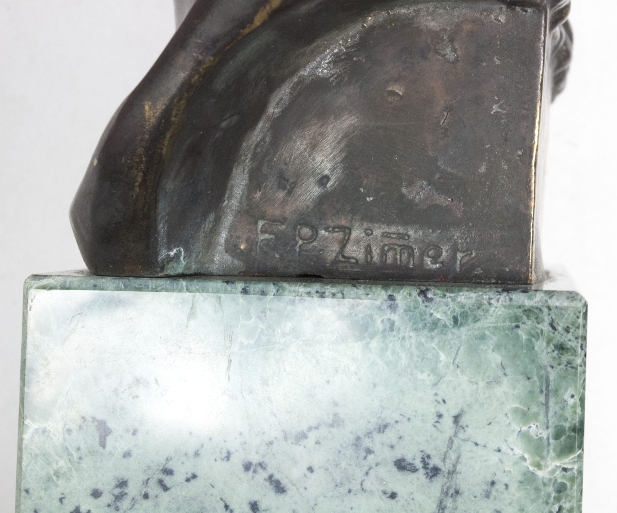 German World War I Frontsoldier bust (large size 30 cm) + matching Stahlhelmbund Plaque by artist Fritz P. Zimmer - VERY RARE - Image 49